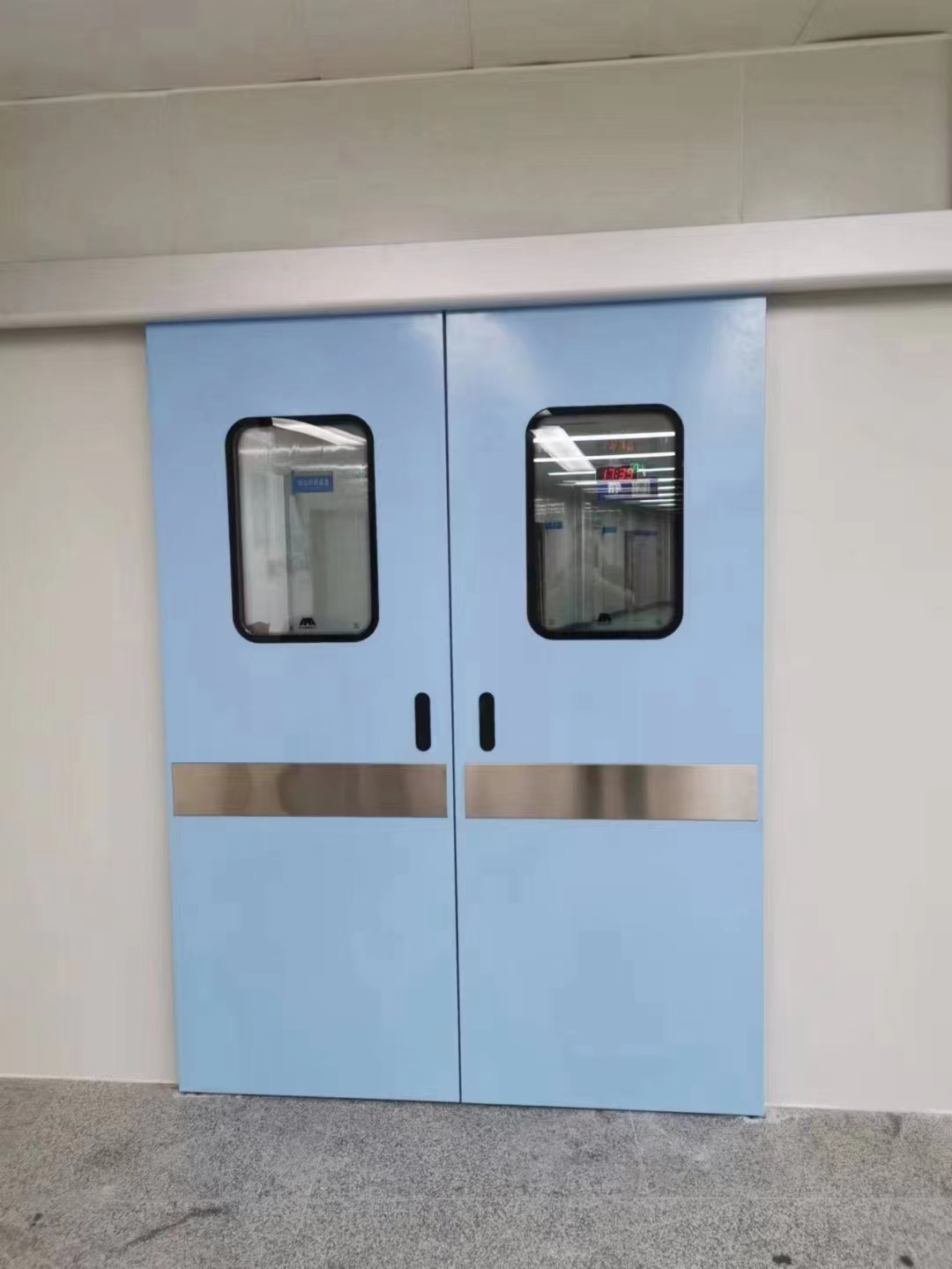 Medical aluminum electric sliding clean door double door2 Medical aluminum electric sliding clean door double door2