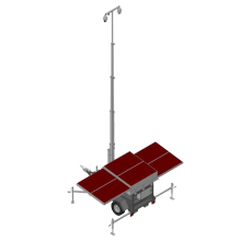 9 Meter Mobile Trailer Solar Solar CCTV -Kamera