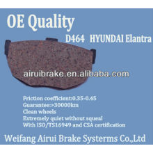 D464-7344 Hyundai Elantra freio pad maker