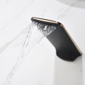 Black Gold Wall Mount Concealed Waterfall Faucet