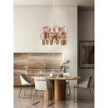 INSHINE Pink Glass Vintage Chandelier