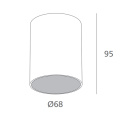 ECOJAS C6591 GU10 COB Customizable IP20 surface mounted 10W LED downlight