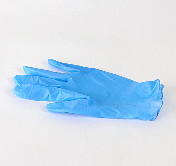 Disposable pvc gloves blue color