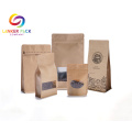 Resealable Zip Lock Kraft Paper Bag With Window