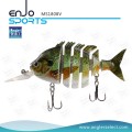 Angler Select Multi-Jointed Fishing Life-Like Lure Bass Bait Swimbait Shallow Hard Lure Fishing Bait (MS1808V)