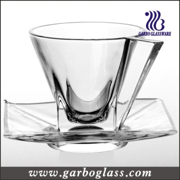 Copo de vidro estilo novo &amp; Saucer Set (TZ-GB09D0906)