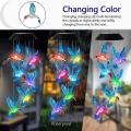 Hummingbird Solar Wind Chimes Color Changing