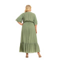 Temperament Plus Size Solid Color Women's Clothing