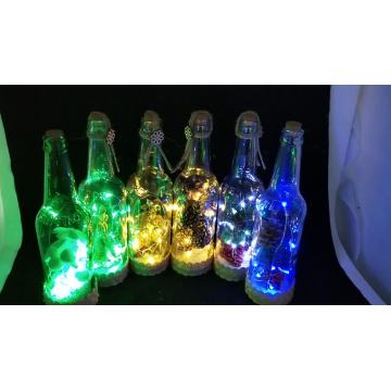New Design Christmas Glass Bottle With Led Lights