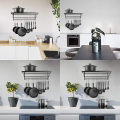 Wall Mounted Pots and Pan Storage Wire Rack