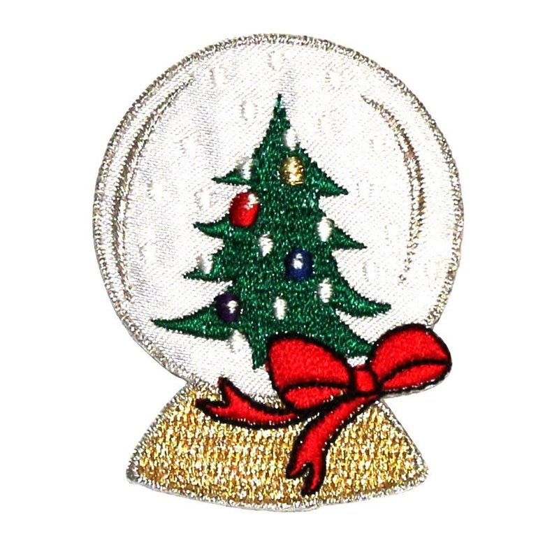 Snow Globe Embroidered Iron On Applique Patch