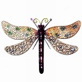 Multicolor Metal Dragonfly Wall Ornament Decoração de jardim