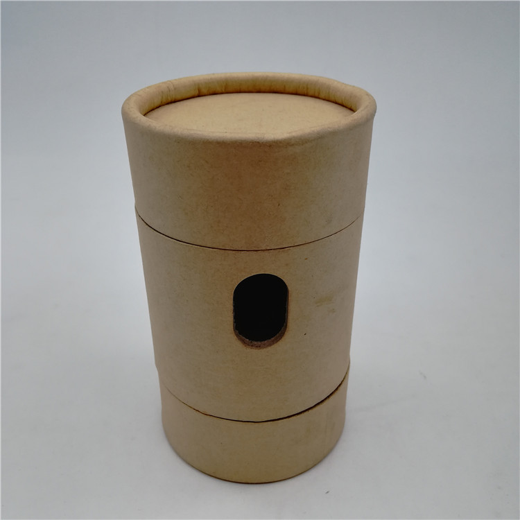 Brown Kraft Cylinder Tube Box