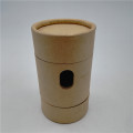 Brown Kraft Cylinder Tube Box with Two Holders