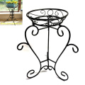 Black Metal Ground Decoration Linellae Flowerpot Rack Craft for Home