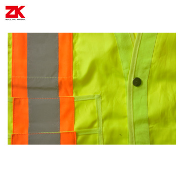 Oxford  fabric Shot sleeve reflective security jacket