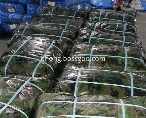 Outdoor Camping Camo Tarpaulin bale packing 