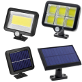 Luz solar Lâmpada solar ao ar livre PIR Sensor de movimento Refletor movido a energia solar Luz solar rua luz 4M fio à prova d&#39;água