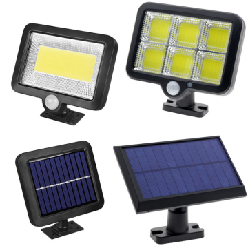 Luz solar Lámpara solar al aire libre Sensor de movimiento PIR Foco con energía solar Luz solar Luz de calle Cable de 4M Impermeable