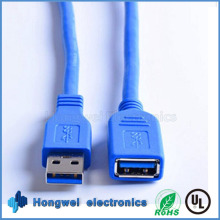 Alta velocidad USB3.0 Am a Af Cable Azul Cable