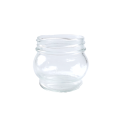 Nova garrafa de mel de vidro de pedreiro transparente
