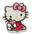 Hello Kitty Woven Embroidery Iron On Patches