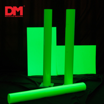 yellow green glow in the dark flash reflective fabric for cloth