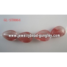 Grânulos de Gemstone Cherry quartzo genuínos