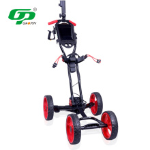 4 Wheel Golf Push Cart Golf Trolley Umbrella