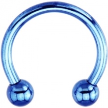 14 Gauge Blue Electro Titanium Horseshoe