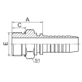 Raccord hydraulique mâle SAE