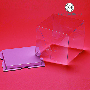 Transparent Plastic Cake Packaging Box Customize