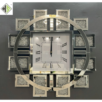 Mirror wall clock for dining room