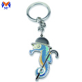 Metal custom cut out animal dolphin keychain