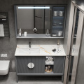 Vanidad moderna de baño gris nuevo