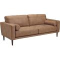 NEW Design Mid Century Modern Faux Leather Sofa