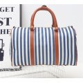 New Womens Ladies Stripe Tote Luggage Duffle Bag