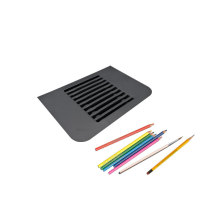 Plateau blister floqué en velours en plastique noir pour stylo personnalisé