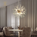 Modern Crystal Brass Chandelier Led For Bedroom