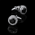 Fashion Metal High Quality Diamond Black Paper Cufflink