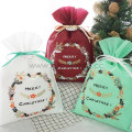 White Non-woven Fabric Wreath Christmas Gift Packing Bags