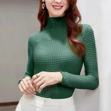 women's half turtleneck chiffon shirt autumn winter