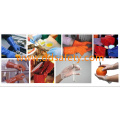 Orange PVC Gloves with Acrylic Boa Liner Gloves Dpv113