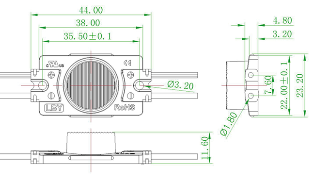 Dimision of LED Module