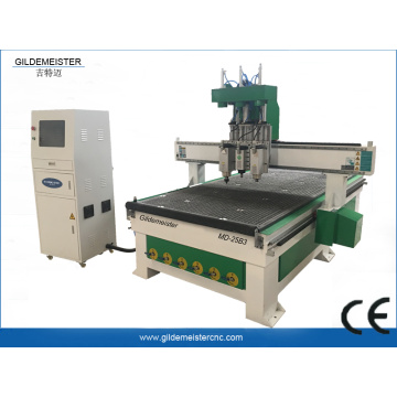 Three Heads CNC Router Machine