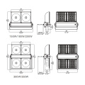 Luzes exteriores impermeáveis ​​300W de Auminium do diodo emissor de luz IP65 modular com CE RoHS do UL DLC