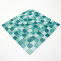 Mixed green crystal glass mosaic tiles