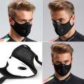 Black Neoprene Antiviral Cycling Face Mask