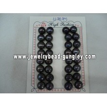 Half drilled pearl AAA grade 11mm, black