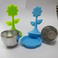 Green Tea Infuser Material Safe Silicone Lotus Handle